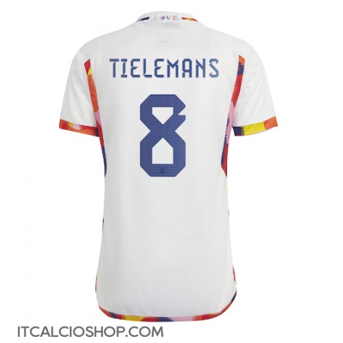 Belgio Youri Tielemans #8 Seconda Maglia Mondiali 2022 Manica Corta